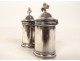 Pair of holy oil bulbs in solid silver Farmers Generals 18th century