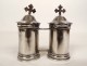 Pair of holy oil bulbs in solid silver Farmers Generals 18th century