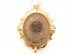 Golden brass hair medallion Monseigneur de Quélen Archbishop Paris 19th century