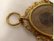 Golden brass hair medallion Monseigneur de Quélen Archbishop Paris 19th century