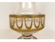 Large Empire vase Baccarat crystal gilt brass garlands Napoleon III 19th century