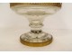 Large Empire vase Baccarat crystal gilt brass garlands Napoleon III 19th century