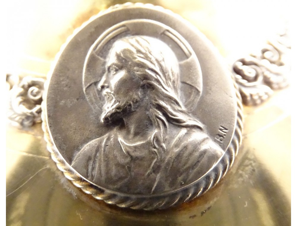 Médaille Art Nouveau Argent – Calice – Vers 1900/1910 – 41x27 Mm – France