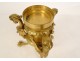 Neo-Gothic gilded bronze chimera crystal cup Baccarat NapIII 19th century