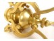 Neo-Gothic gilded bronze chimera crystal cup Baccarat NapIII 19th century