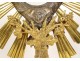 Monstrance monstrance gilded silvered bronze cherubs wheat grapes lamb 19th century