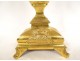 Monstrance monstrance gilded silvered bronze cherubs wheat grapes lamb 19th century