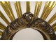 Monstrance monstrance gilded silvered bronze cherubs wheat grapes lamb 19th century