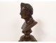 Bronze statuette bust Emperor Napoleon I sculpture Empire 19th century