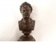 Bronze statuette bust Emperor Napoleon I sculpture Empire 19th century
