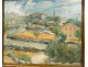 HSP painting Robert Lemercier Provençal landscape village South France Midi 20th