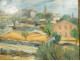 HSP painting Robert Lemercier Provençal landscape village South France Midi 20th