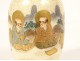 Small Satsuma Japan porcelain vase wise characters Meiji gilding 19th century