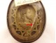 Reliquary medallion Agnus Dei Virgin Jesus Christ Saints wax horn 19th century