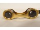 Golden brass tortoiseshell theater binoculars Bourguignon Passage Opéra Paris 19th