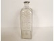 Bottle blown glass bottle engraved flowers character Holland 18th century