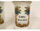 2 Paris porcelain pharmacy jars palm trees snakes 3 Reigns Nature 19th century