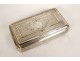 Snuff box solid silver Minerva foliage Napoleon III 70.37gr 19th century