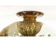 Triangular vase Jean-Claude Novaro blown glass gold leaf 1983 20th century