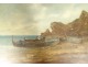 HSP marine painting Victor Philipsen seaside boat coast Brittany 19th century