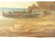 HSP marine painting Victor Philipsen seaside boat coast Brittany 19th century
