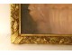 Large HST portrait of elegant woman Marguerite Jacquelin golden frame 19th century