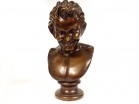 Satyr bronze bust sculpture Fauna of Vienne foundry Chapal Auray 20th century