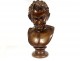 Satyr bronze bust sculpture Fauna of Vienne foundry Chapal Auray 20th century