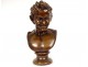 Satyr bronze bust sculpture Fauna of Vienne foundry Chapal Auray 20th century