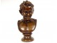 Satyr bronze bust sculpture Fauna of Vienne foundry Chapal Auray 20th century