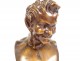 Satyr bronze bust sculpture Fauna of Vienne foundry Chapal Auray 20th century