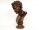 Satyr bronze bust sculpture Fauna of Vienne foundry Chapal Auray 20th century
