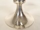 Chalice paten solid silver hammered Minerva cross PB 626gr 20th century