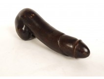 Erotic carved wooden dildo sculpture erotica late 19th century