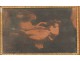 Female Swan plate engraving wood frame 19th