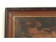 Female Swan plate engraving wood frame 19th