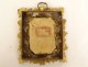 Painted miniature portrait noble gentleman gilded bronze frame 19th century