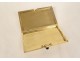 14K 585 yellow gold business card case sapphire cabochon 20th century