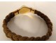 Bracelet of mourning feeling reliquary 18K gold enamel braided hair 19th century