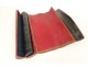 Cylindrical country writing wallet in red morocco leather Empire 19th century