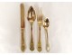 Cutlery 4PC silver vermeil Old Man Vital-Antoine Cardeilhac Empire 19th