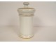 Paris Collin porcelain medicine pot 90 rue Rivoli caduceus snakes 19th century