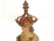 Polychrome wooden statue Saint Louis king France crown fleur-de-lys 18th century