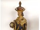 Polychrome wooden statue Saint Louis king France crown fleur-de-lys 18th century