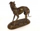 Bronze sculpture Alfred Barye dog Foy Greyhound with Fly 19th century animal