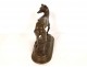 Bronze sculpture Alfred Barye dog Foy Greyhound with Fly 19th century animal