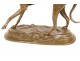 Bronze sculpture Alfred Barye dog Foy Greyhound with Fly 19th century animal