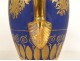 Pair of baluster vases Empire porcelain Paris winged women palmettes 19th century