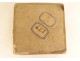 Small cardboard box with golden paper profile of Napoleon First Consul early 19th century