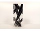 Vase Karl Palda enameled cut glass geometric decoration Art Deco 1930 20th century